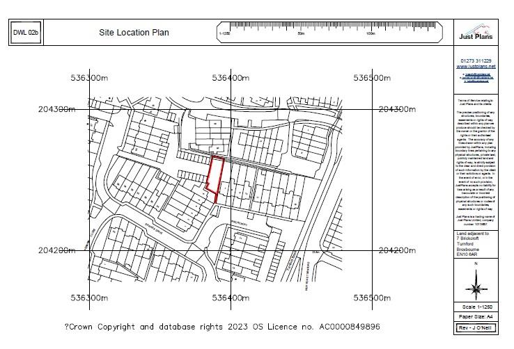 Land adj. 7, Brickcroft, BROXBOURNE, Hertfordshire, EN10 6AR
