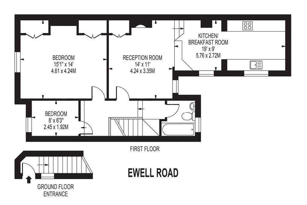 154b, Ewell Road, SURBITON, Surrey, KT6 6HE