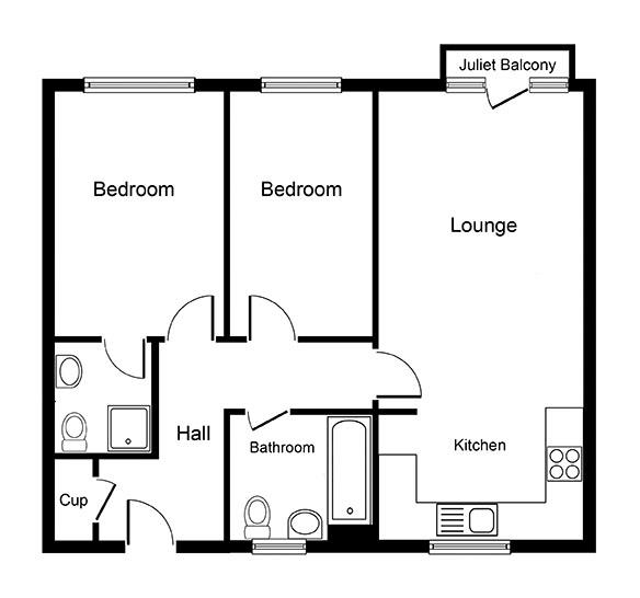 Flat 7, Abbey Court, 92, Bramford Road, IPSWICH, Suffolk, IP1 2LL