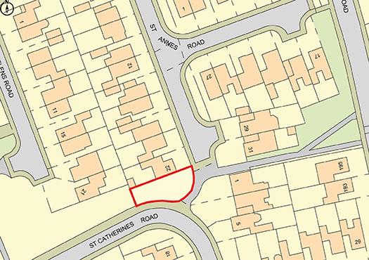 Land adj. 22, St. Annes Road, LICHFIELD, Staffordshire, WS13 7RE
