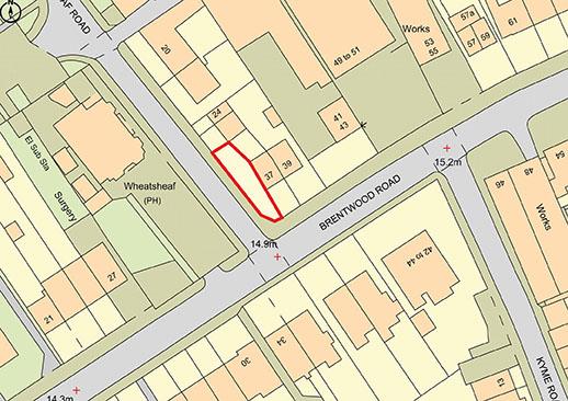 Land adj. 37, Brentwood Road, ROMFORD, Essex, RM1 2EU