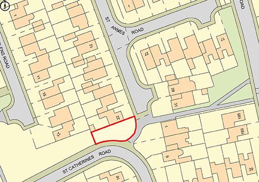 Land adj. 22, St. Annes Road, LICHFIELD, Staffordshire, WS13 7RE