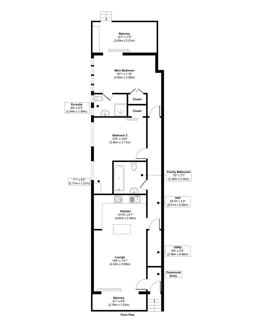 Flat 3, Seawinds, 6, Godrevy Terrace, ST. IVES, Cornwall, TR26 1JA