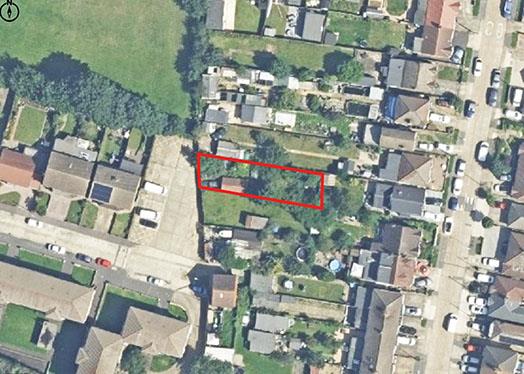 Land north of, 72-74, Queens Gardens, RAINHAM, Essex, RM13 8EB