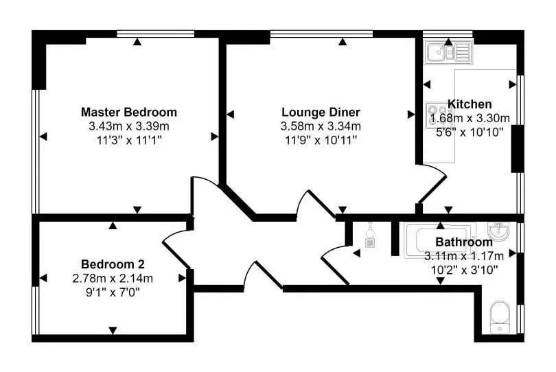 Flat 27, Northumberland Court, Northumberland Avenue, MARGATE, Kent, CT9 3BS