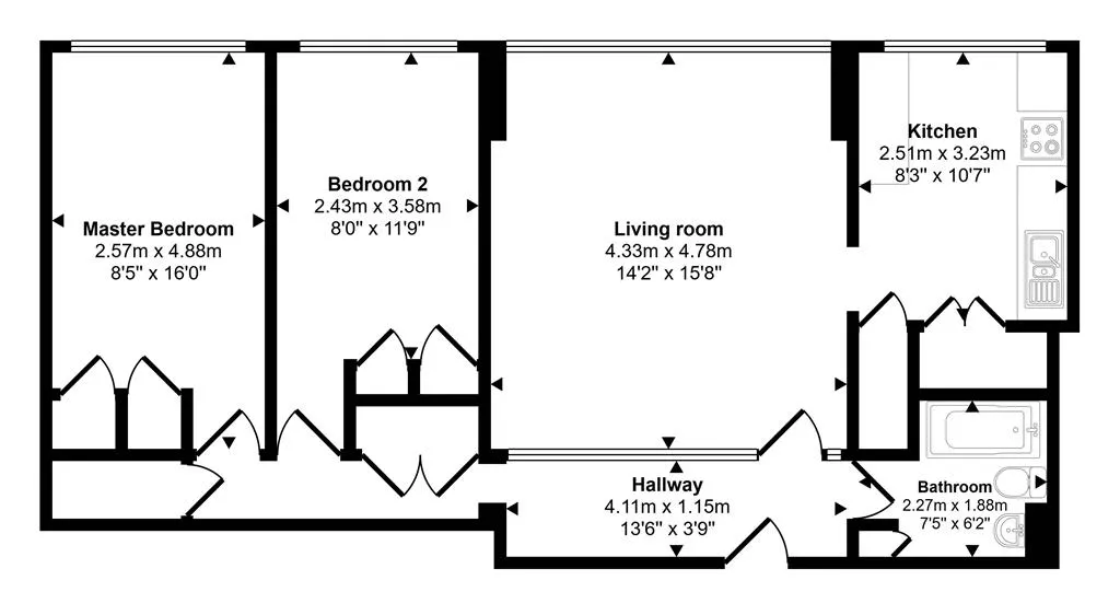 Flat 50, Belvedere House, Lemon Grove, FELTHAM, Middlesex, TW13 4DH
