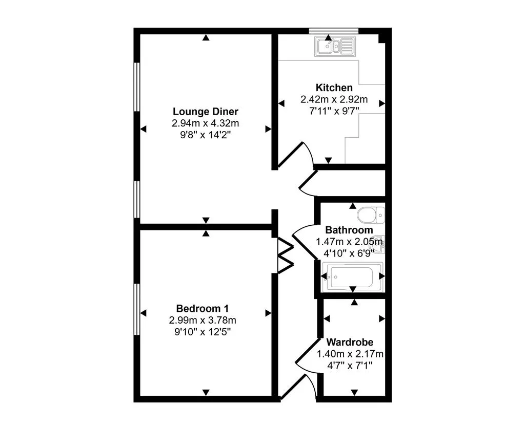 Flat 1, Mark Court, Arboretum Road, WALSALL, West Midlands, WS1 2QH