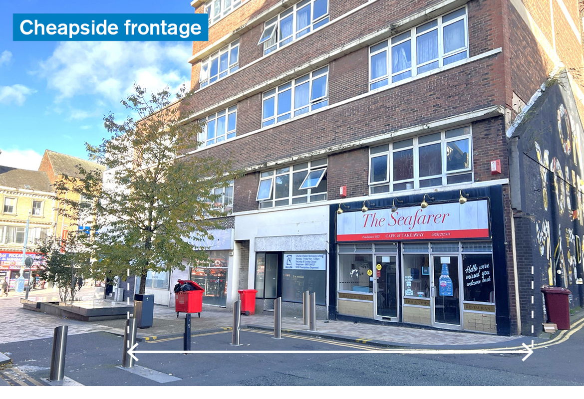 3, 5, 9, 11 Cheapside and 29–39 (odd) Stafford Street, Hanley, Stoke-on-Trent, Staffordshire ST1 1HL