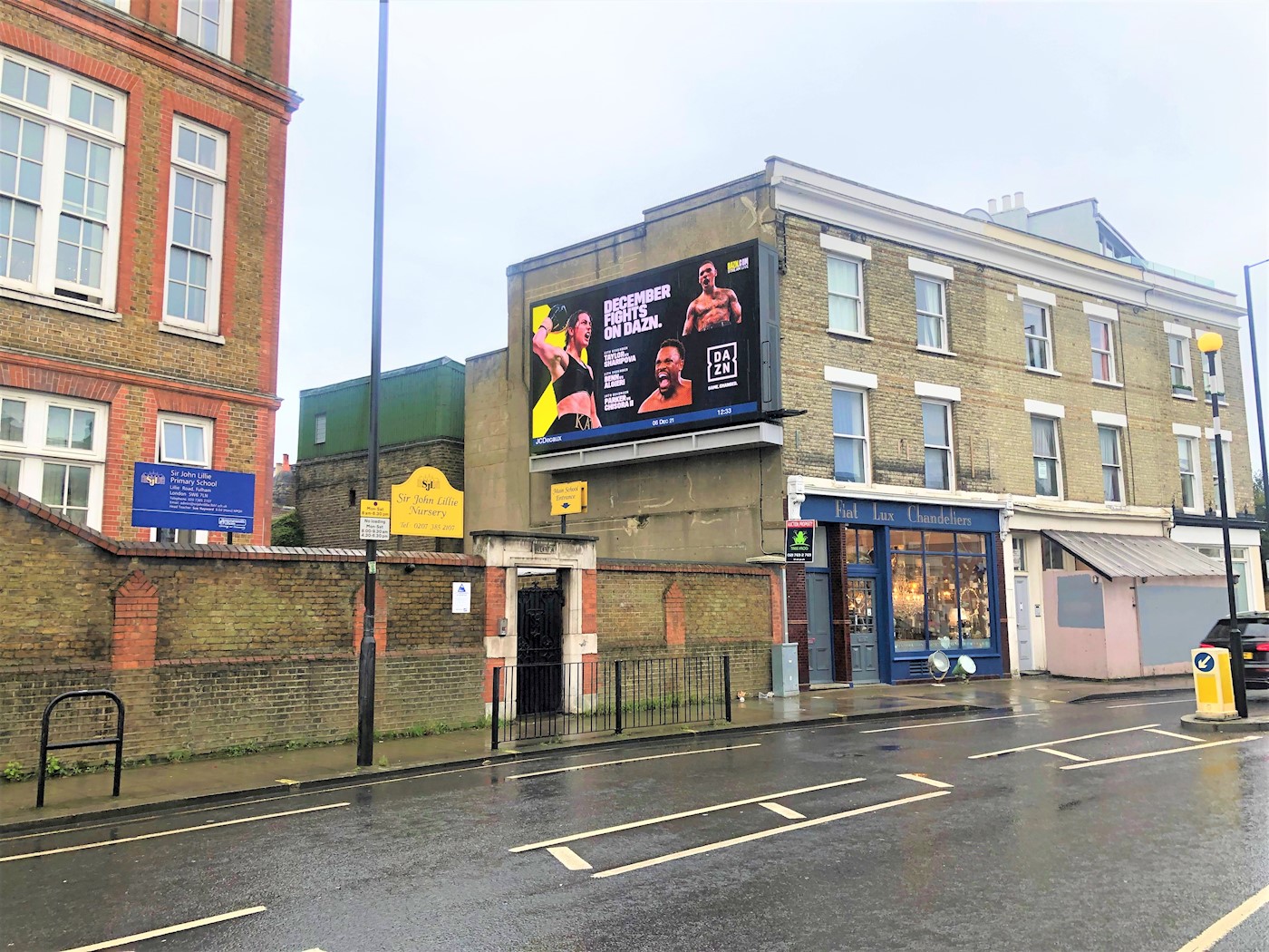 Flank wall, 245 Lillie Road, Fulham, SW6 7LN