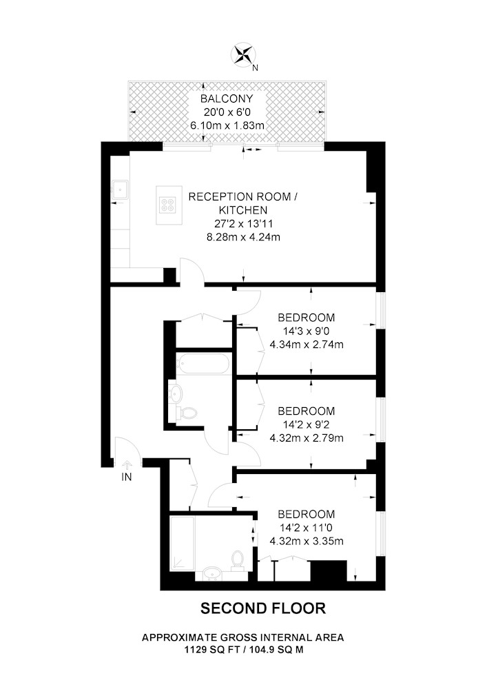 Flat 7, Caulfield House, 1 Penrose Gardens, London, NW3 7BF
