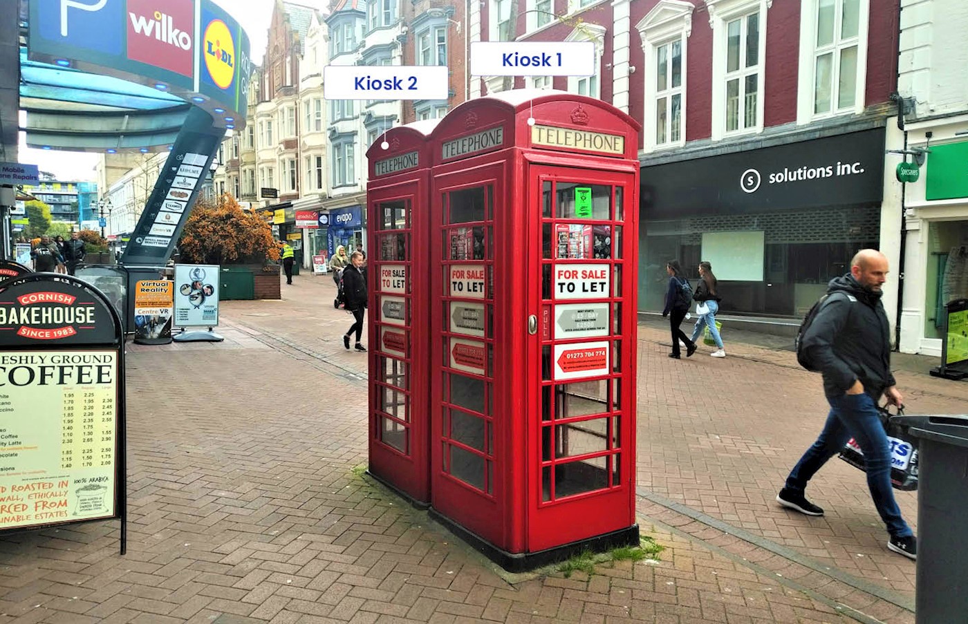 Telephone Kiosk 1 o/s 83 Old Christchurch Road, Bournemouth, BH1 1EP