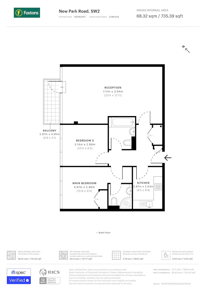 602 Courtenay House, 9 New Park Road, London, SW2 4DP