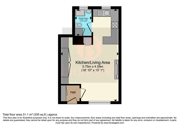 1 bed Maisonette