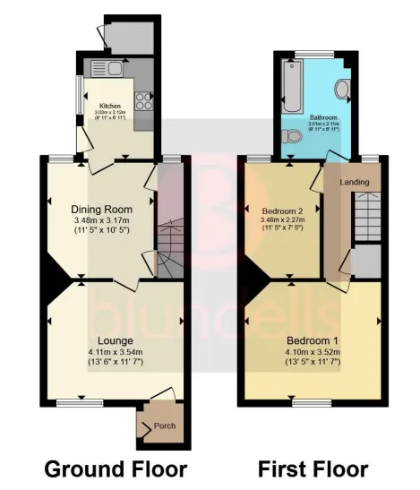 2 bed End of Terrace