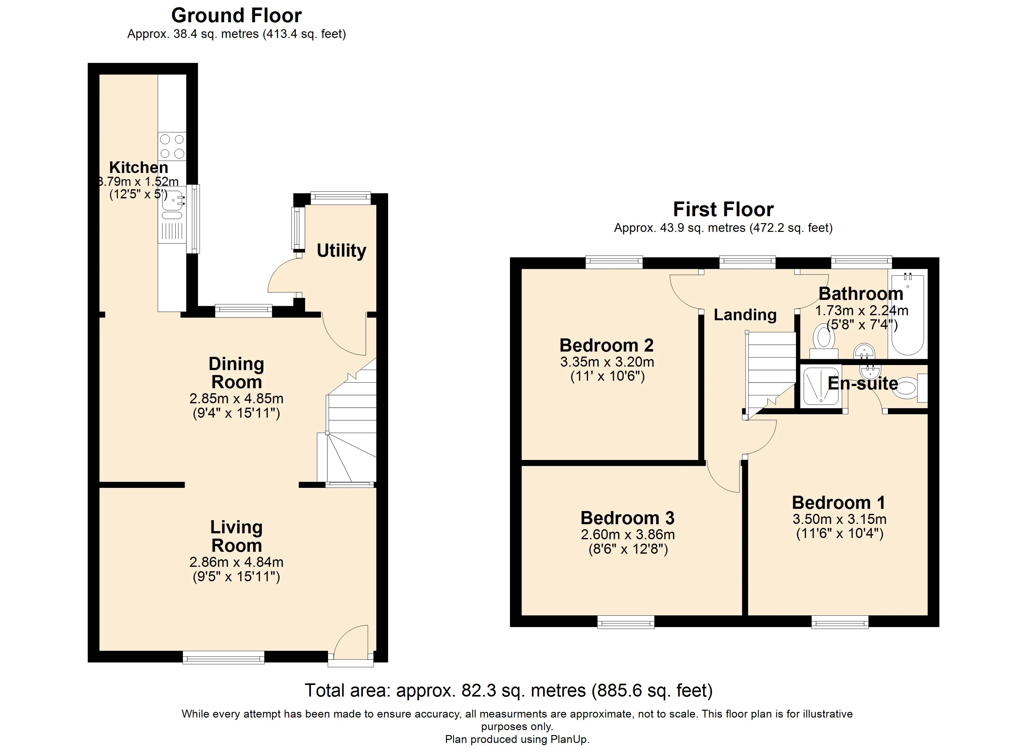 3 bed End of Terrace