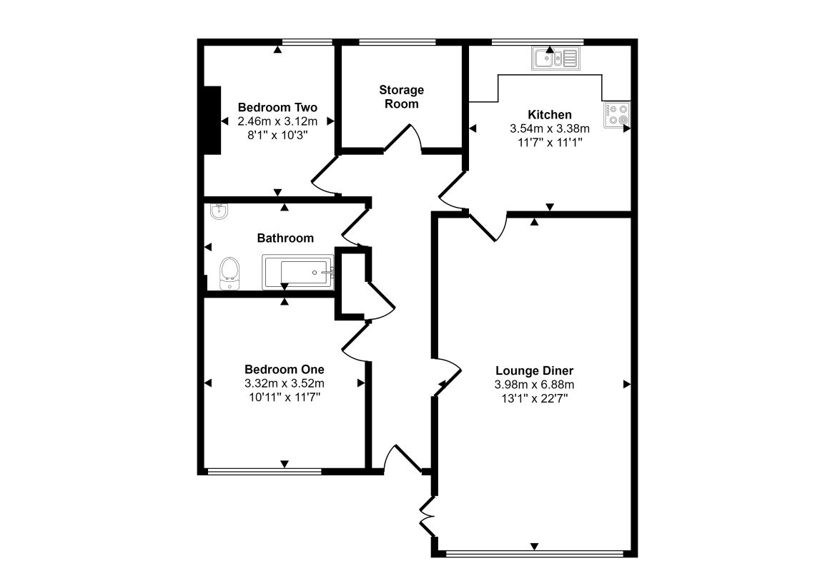 3 bedroom apartment in Bishops Cleeve, Glos.