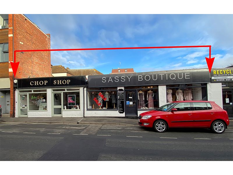 Pair of single storey retail units in Worcester
