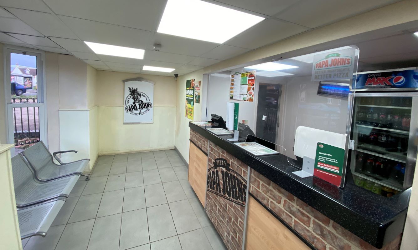 Freehold retail investment let to Papa Johns in Dudley