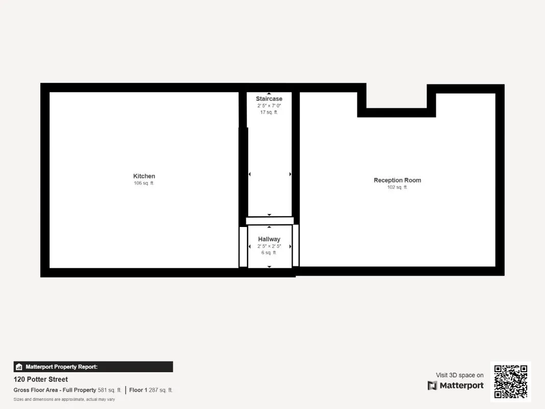 A vacant freehold three bedroom mid terraced property