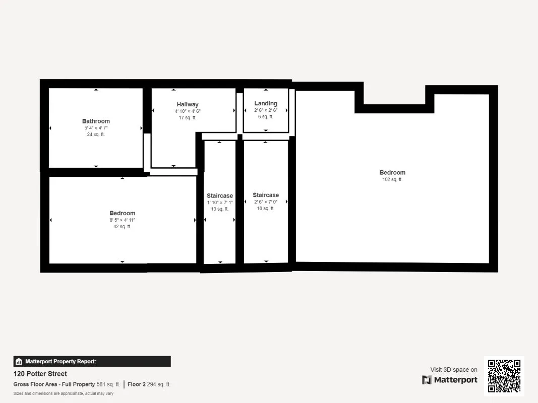 A vacant freehold three bedroom mid terraced property