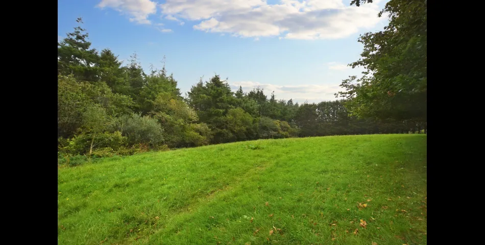 Parcel of land with stable block and vehicular access on outskirts of village