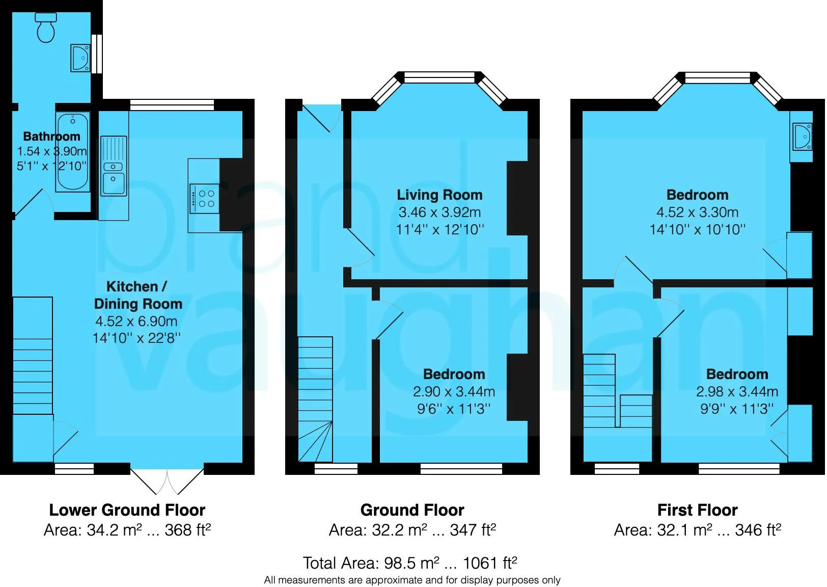 3 bed End of Terrace