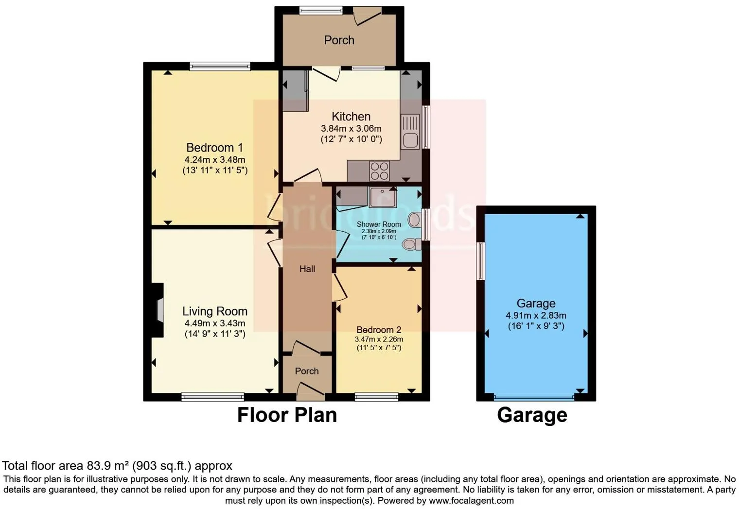 2 bed Semi-Detached Bungalow