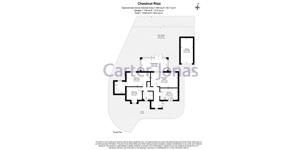 Largely extended and detached bungalow close to Cambridge. 