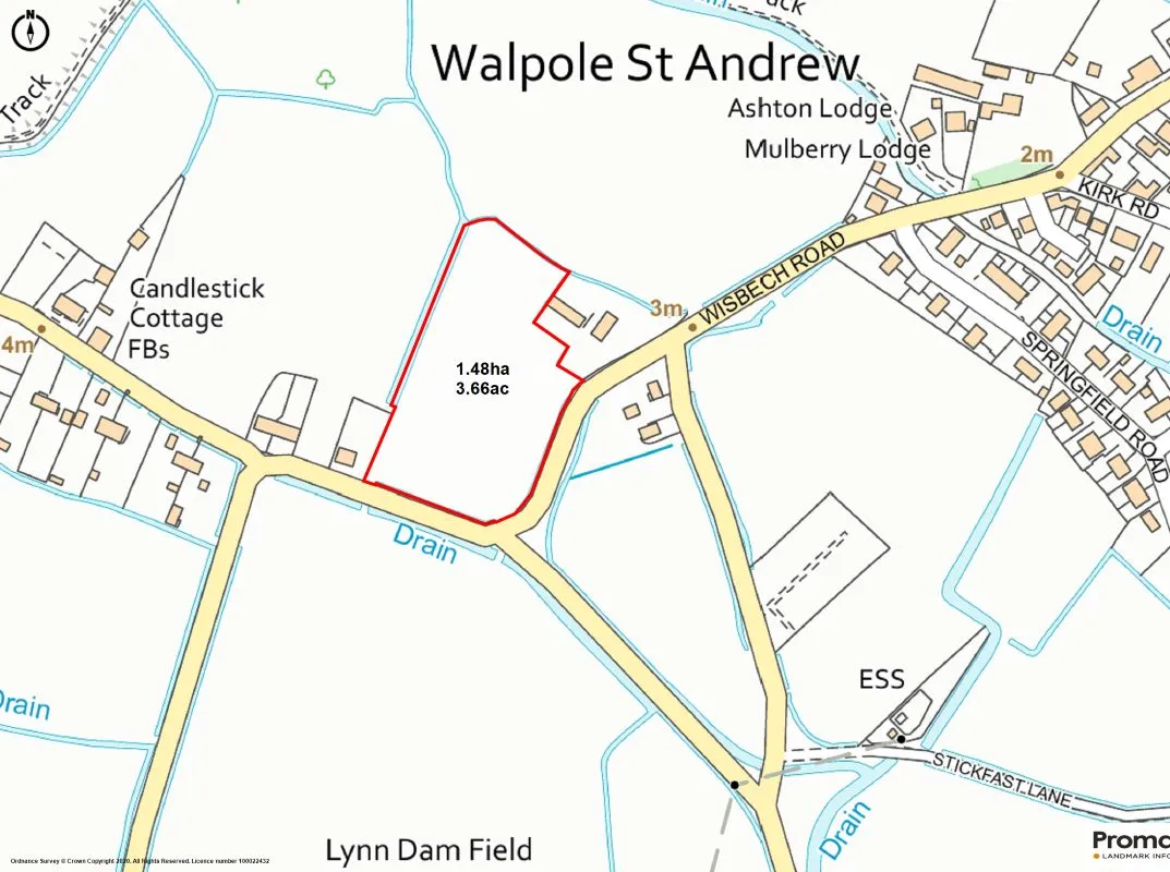3.66 acres of land off Wisbech Road, Walpole St Andrews, Wisbech, Cambridgeshire, PE14 7HJ