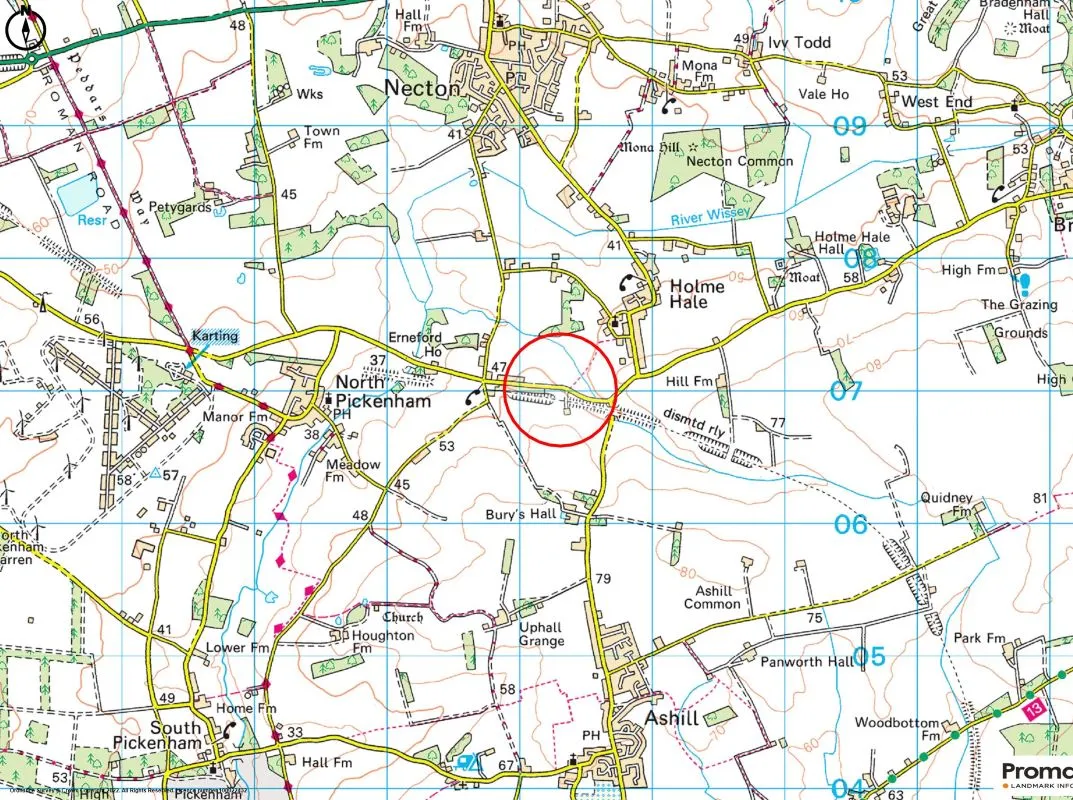 34.77 acres at Hale Road Station Road, Holme Hale, Thetford, Norfolk, IP25 7DZ