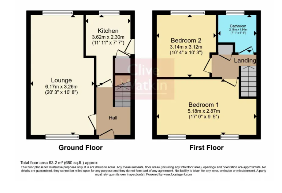 2 bed End of Terrace