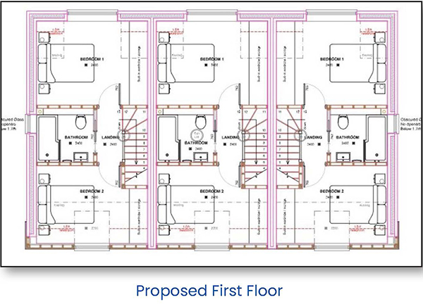 Site With Permission For Three, 3-Bedroom Houses
