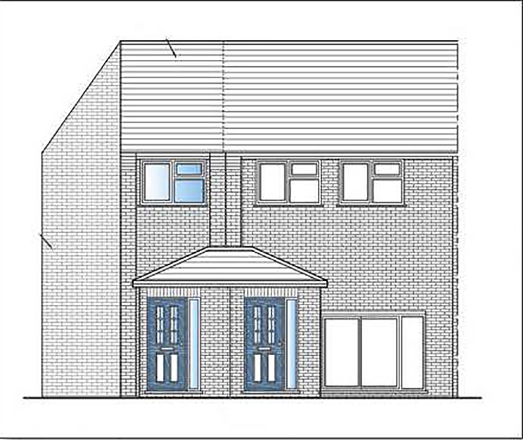 Land With Planning Consent For End-Terrace House