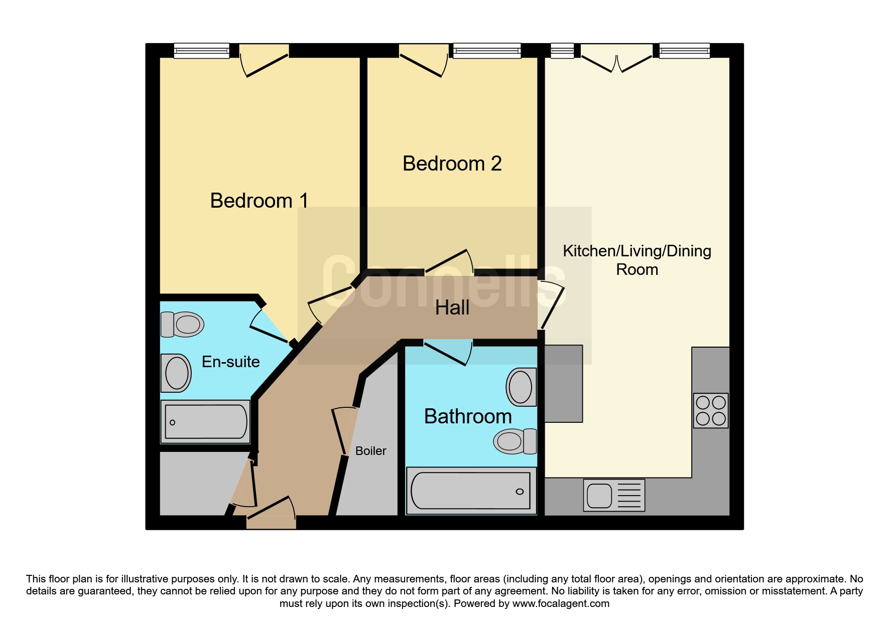 2 bed Ground Flat