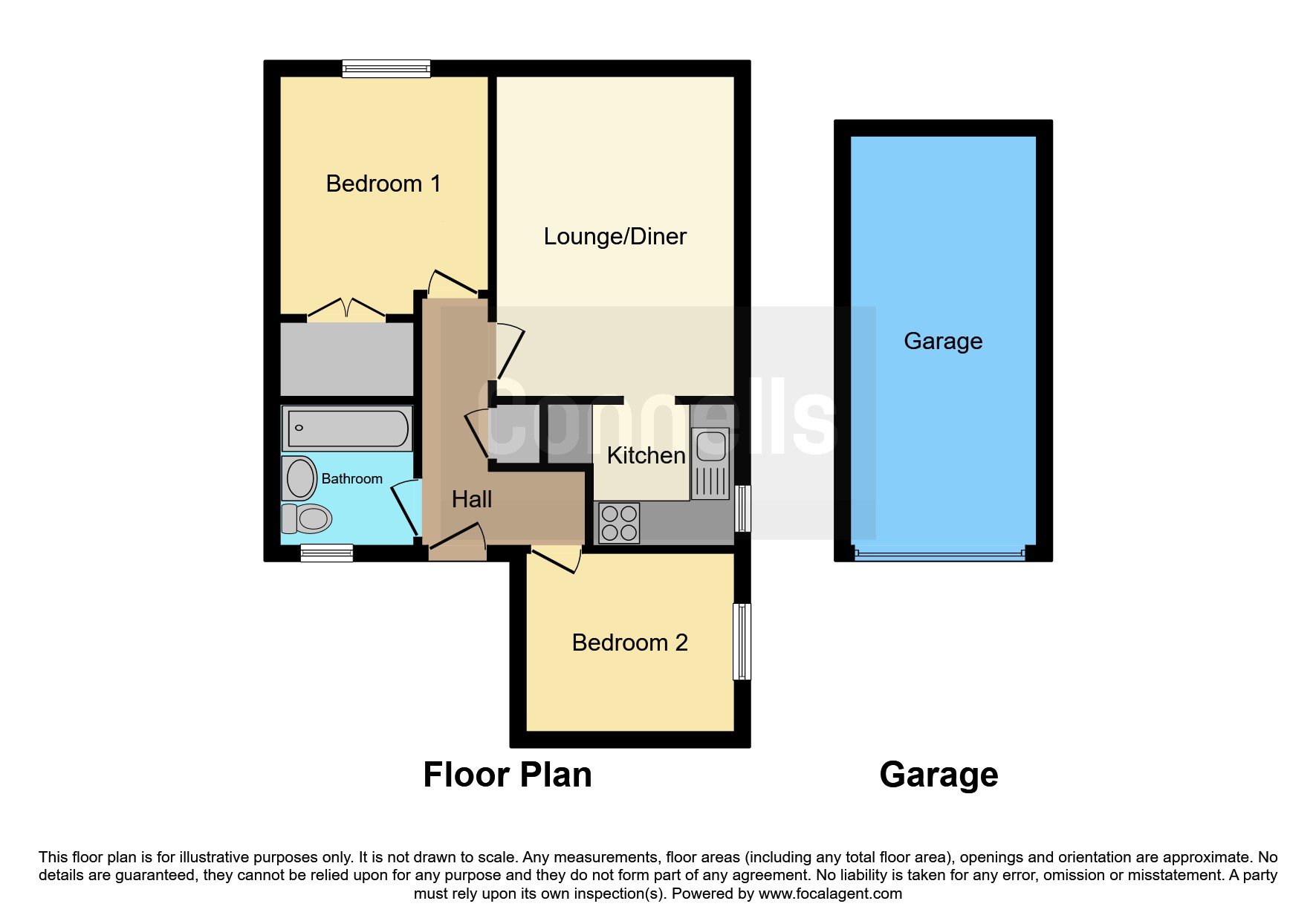 2 bed Ground Flat