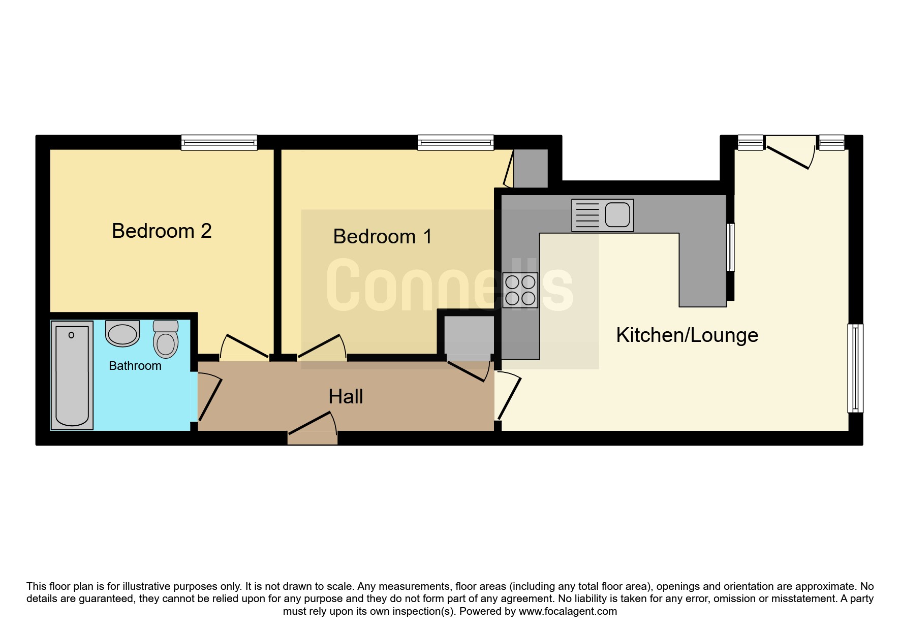 2 bed Ground Flat