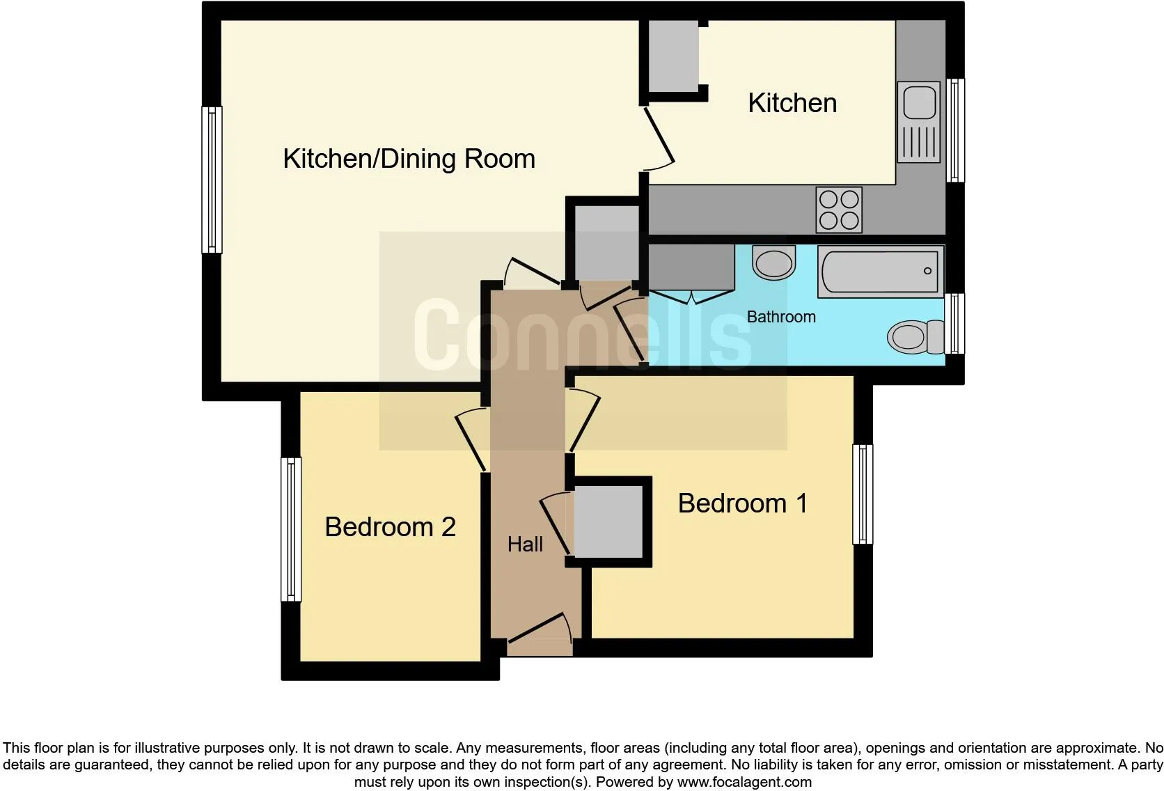 2 bed Ground Flat