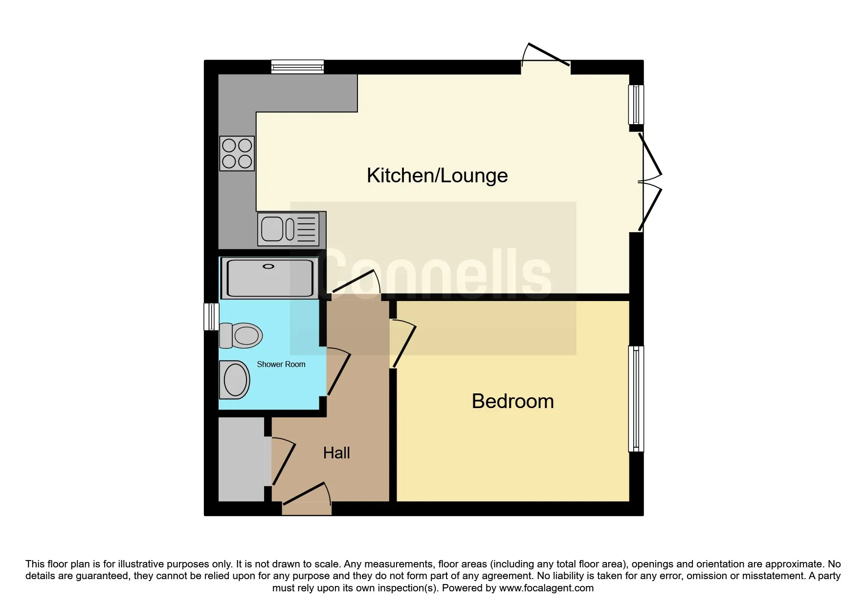 1 bed Ground Flat