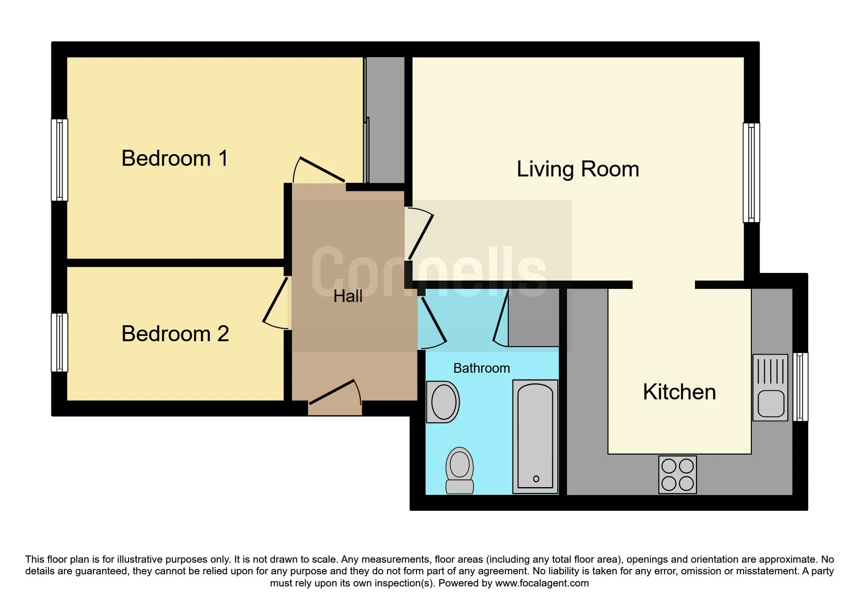 2 bed Ground Flat