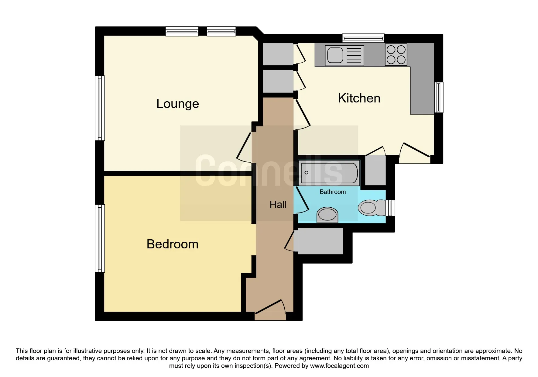 1 bed Ground Flat