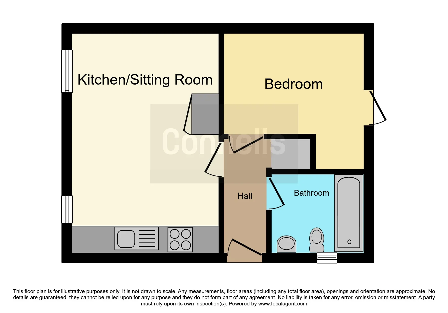 1 bed Ground Flat