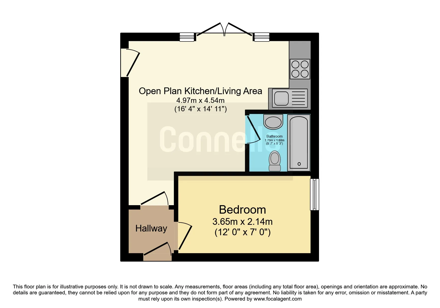 1 bed Ground Flat
