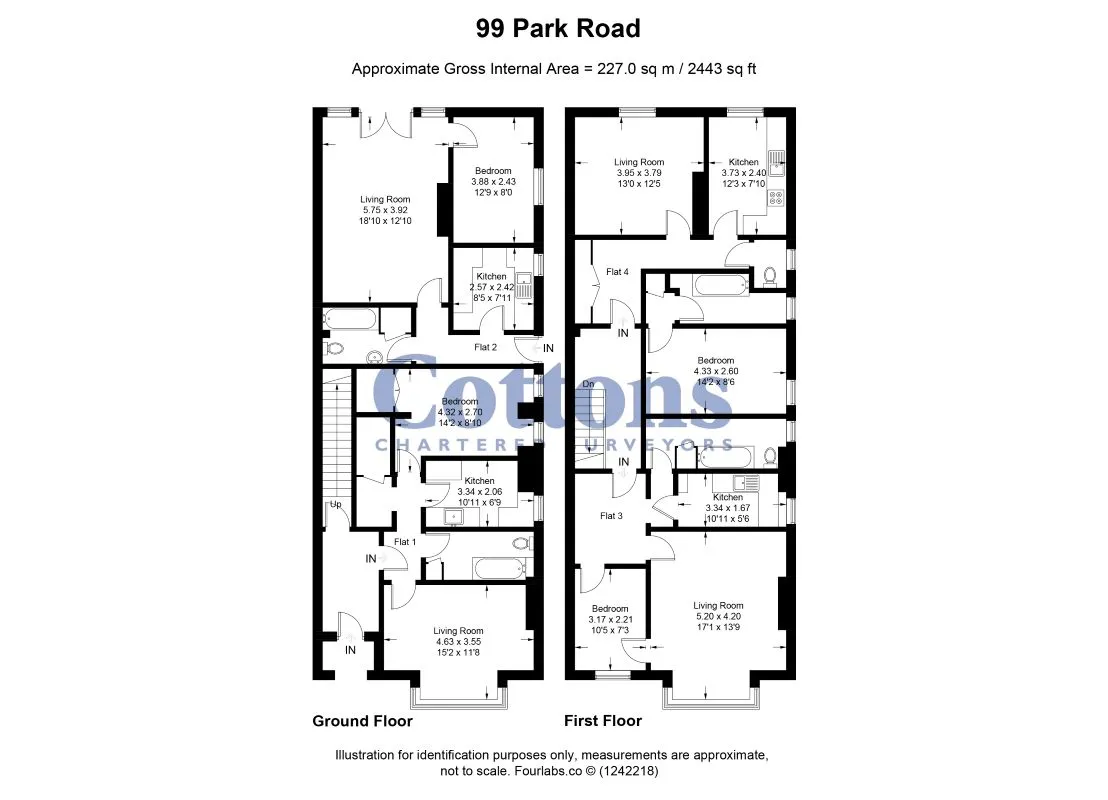 Freehold Vacant Property containing Four Self Contained Flats