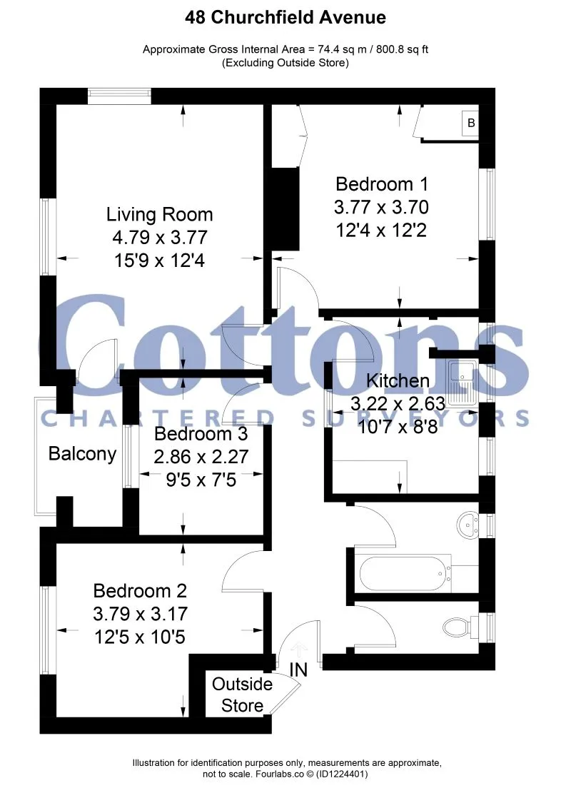 Leasehold Vacant Three Bedroom Flat