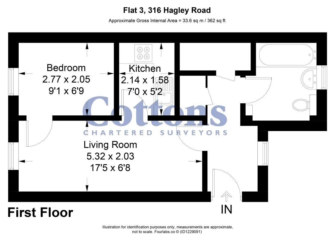 Leasehold One Bedroom Flat with Vacant Possession (upon expiry of Tenant Notice)