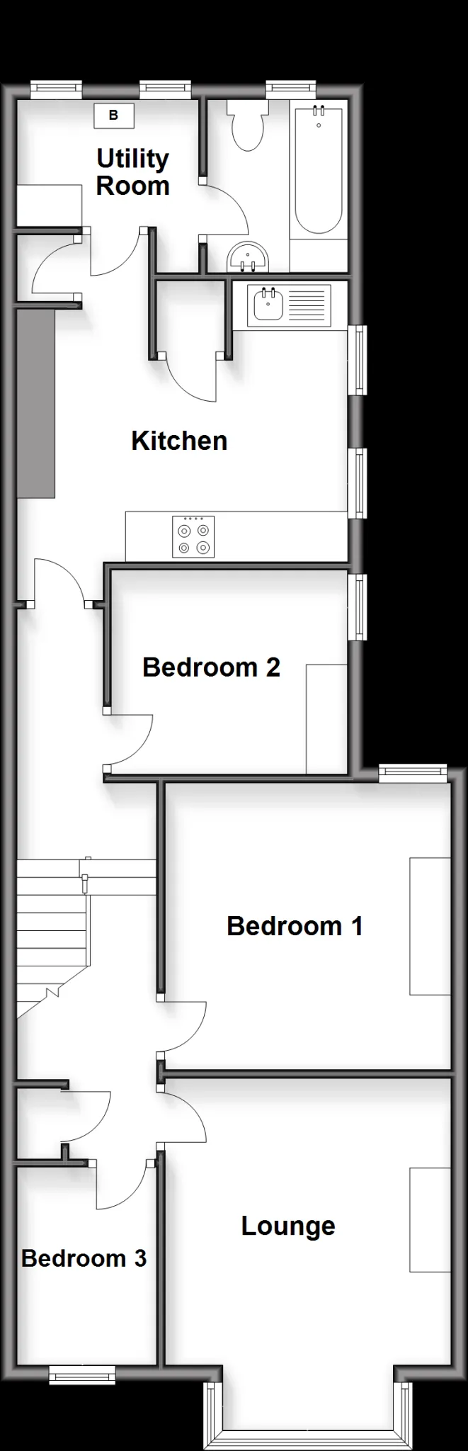 3 bed Maisonette