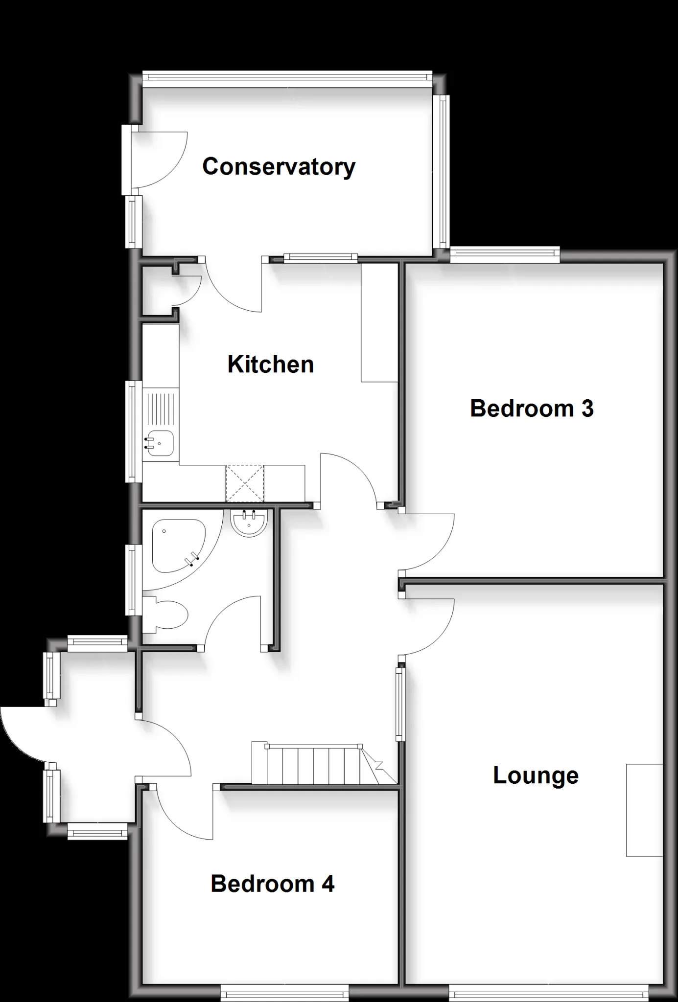 4 bed Semi-Detached Bungalow