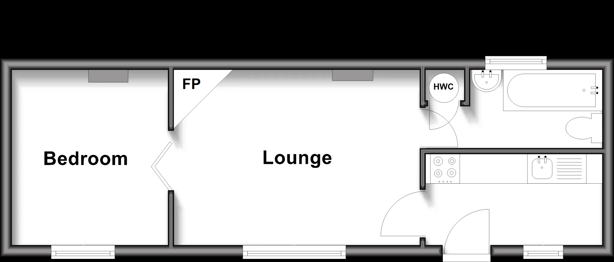 1 bed Bungalow