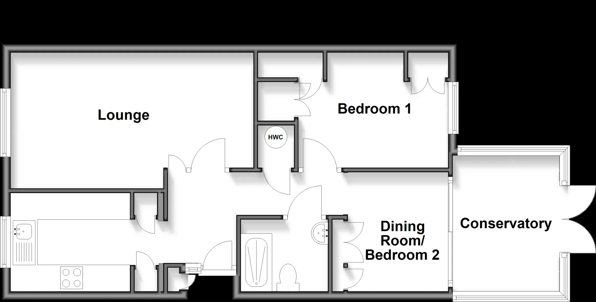 2 bed Semi-Detached Bungalow
