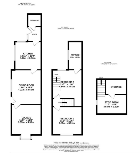 2 bed End of Terrace